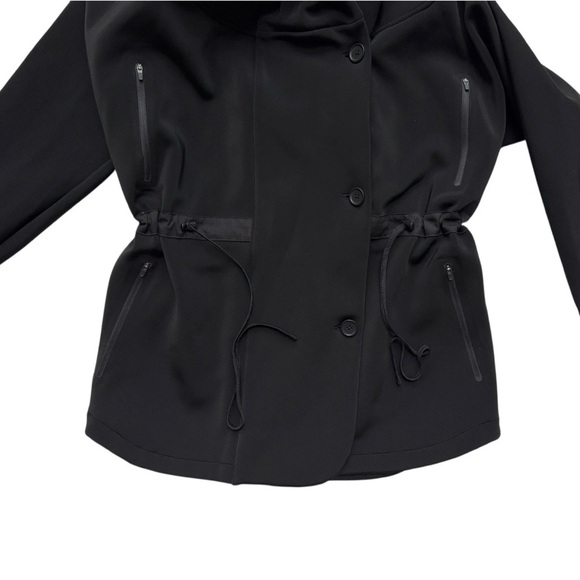 Paskho Fleece Lined Women’s Cocoon Jacket Sz Small Black - Picture 3 of 9